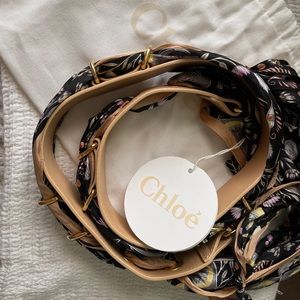 Chloe Leather and Silk bag Strap